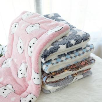 寵物狗狗墊子加厚冬天毯子保暖貓咪睡墊通用毛毯防滑座墊貓狗籠墊