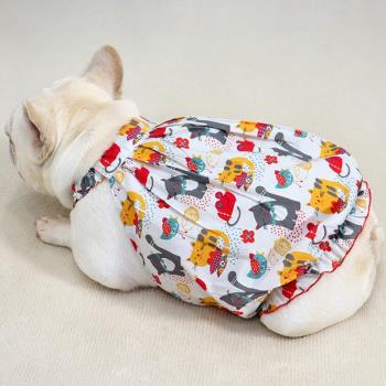 夏季法鬥巴哥鬥牛犬衣服可愛薄款透氣雪紡裙胖狗公主裙子肩帶裙潮