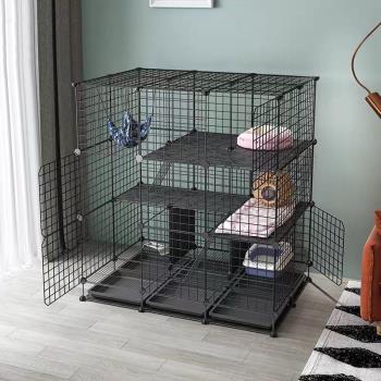 寵物貓籠子室內拼接鐵網DIY圍欄 家用定點廁所產房多功能大號貓窩