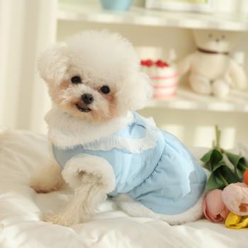 狗狗衣服冬季保暖寵物小狗小型犬泰迪博美比熊裙子秋冬款棉衣冬天