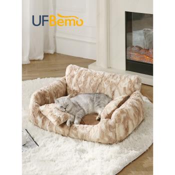 UFBemo貓窩冬季保暖墊子可拆洗狗狗沙發床比熊寵物用品深睡踩奶