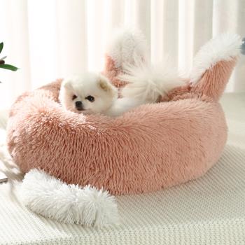 新款可愛貓窩狗窩兔子耳朵寵物窩狗床冬季保暖墊子狗墊寵物用品