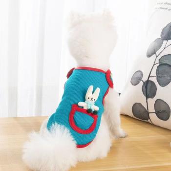 狗狗貓咪衣服夏季薄款可愛兔子背心英短藍貓泰迪小型犬寵物透氣裝