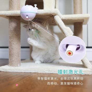 貓玩具自嗨激光逗貓棒 自動逗貓器usb充電電動羽毛鐳輻射貓咪用品