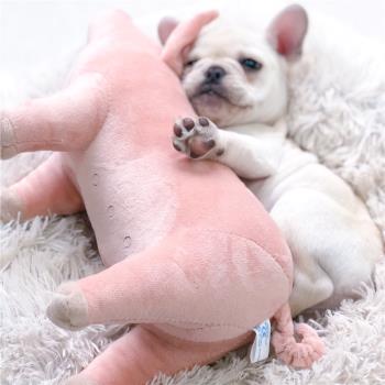 寵物陪睡玩具吉祥豬豬可愛豬仔玩具發泄玩具睡覺伴侶毛絨法斗玩具