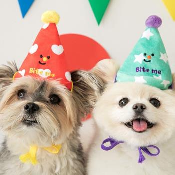 韓國ins寵物派對生日嗅聞藏食玩具貓咪狗狗發聲帽子玩具裝飾小型