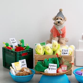 ZOO●Ins爆款韓國大白菜玉米板栗洋蔥寵物發聲狗狗玩具出口發聲