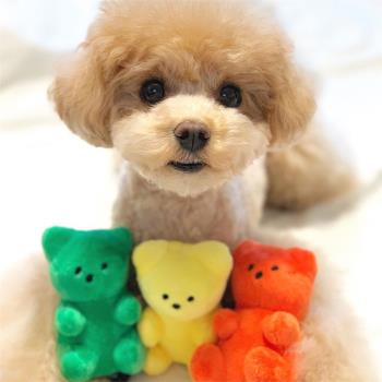 小熊軟糖韓國INS寵物狗狗貓咪玩具可愛發聲BB叫可愛陪伴解悶外貿