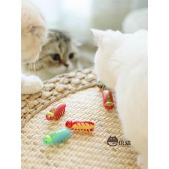 貓咪電動甲蟲玩具 自動翻身躲避障礙蟲子電動老鼠逗貓玩具神器