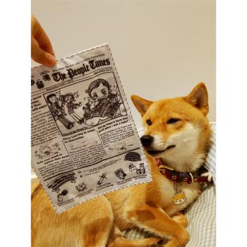 寵物狗狗發聲玩具響紙報紙解悶神器耐咬磨牙柯基柴犬泰迪幼犬互動
