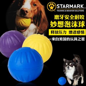 美國星記starmark妙想泡沫球狗狗專用訓練軟飛盤耐咬玩具球