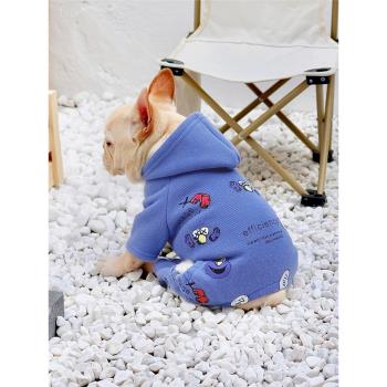 網紅狗狗衣服四腳秋冬款幼犬小型犬巴哥法牛法鬥衣服加絨厚款冬裝