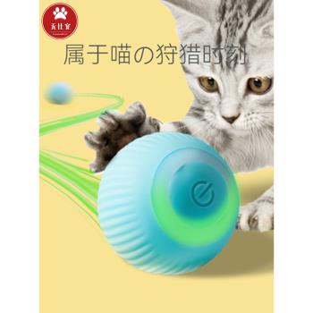 貓咪自嗨解悶玩具球USB充電式銀漸層布偶貓加菲貓藍貓美短金吉拉