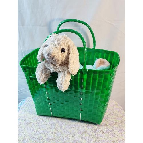 寵物籃 寵物筐 小狗小貓筐  開放式寵物手提籃籃子 塑料編織