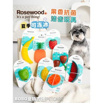 英國Rosewood狗狗抗菌玩具橡膠水果味潔齒磨牙成幼犬漏食益智玩具