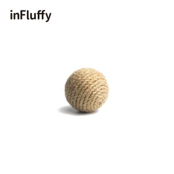 inFluffy茸里-麻繩逗貓球貓玩具沙沙響劍麻鈴鐺玩具球發聲球寵物