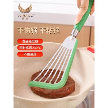 矽膠鍋鏟煎餅煎蛋不粘鍋專用耐高溫炒菜鏟子廚具不銹鋼蝴蝶鏟煎鏟