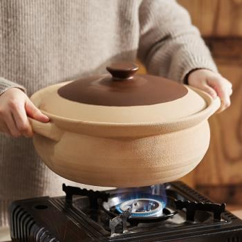 粗陶瓷土砂鍋燉鍋煲湯家用火鍋燃煤氣灶專用大小號老式煲仔飯沙鍋