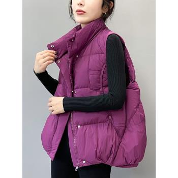 東大門韓國白鴨絨背心坎肩麵包服