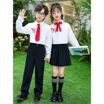 兒童合唱演出服英倫風小學生校服朗誦口才演講比賽說唱中國夢班服