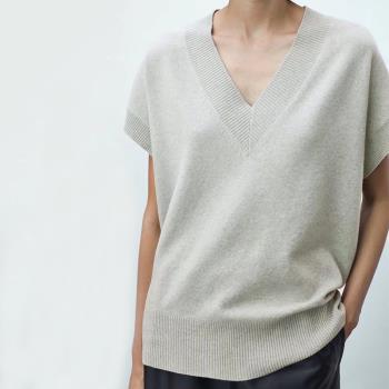 Massimo Dutti V領針織休閑背心