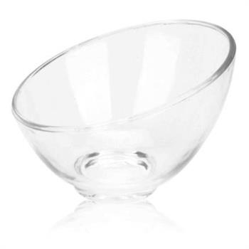 新款創意斜口玻璃碗冰淇碗甜品碗沙拉碗調料碗刨冰碗創意家居常用
