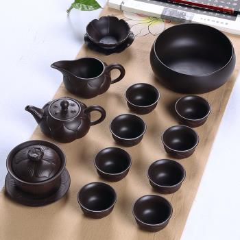 宜興紫砂茶具套裝禮盒裝紫砂壺陶瓷功夫茶杯家用中式高檔禮品整套