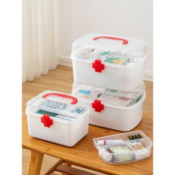 家庭裝醫藥箱大容量儲物箱學生宿舍小型藥物藥品收納盒家用小藥箱