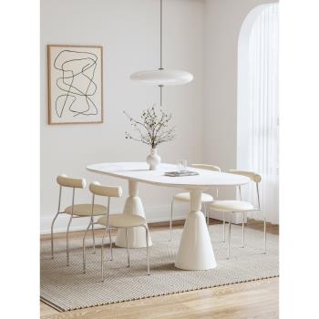 餐桌椅子家用現代簡約凳子靠背小型不銹鋼腳輕奢餐椅設計師創意椅