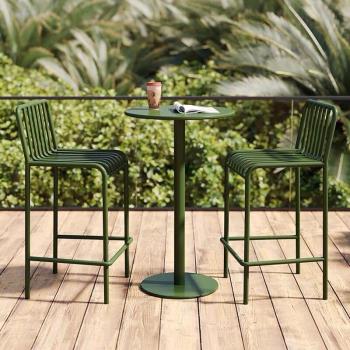 現代戶外創意高腳吧臺桌椅鐵藝別墅庭院咖啡廳奶茶店陽臺桌椅組合
