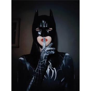 蝙蝠俠面具頭套裝扮男帥氣全臉萬聖節cosplay佩戴情調拍照道具