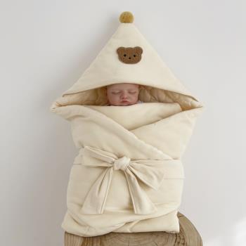為了許多漢堡包新生嬰兒純棉你抱被新生兒寶寶用品包巾蓋毯待產包