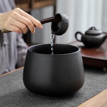 陶福氣 茶具茶洗大小號復古禪意日式陶瓷水盂茶渣缸茶道配件建水