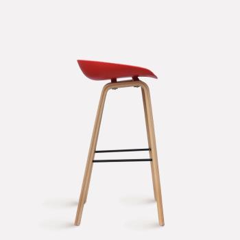 現代簡約丹麥北歐風個性時尚創意吧椅吧凳設計師實木彎曲木酒吧椅