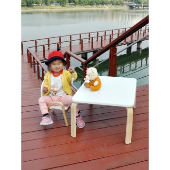 兒童靠背椅現代簡約調節小板凳防滑白色小號幼兒園寶寶吃飯小餐椅