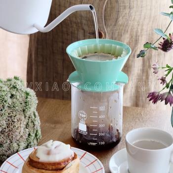 April丹麥四月濾杯手沖蛋糕濾紙陶瓷玻璃分享壺咖啡杯 粉橙藍綠色