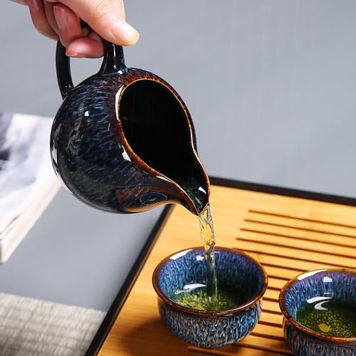 窯變釉建盞茶壺過濾單壺功夫茶具家用泡茶壺陶瓷單品茶道配件