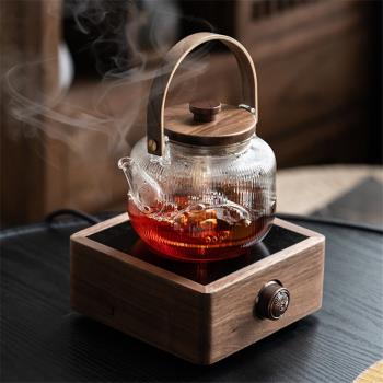 電陶爐煮茶器家用茶具玻璃蒸燒水壺白茶煮茶全自動小型熱茶爐套裝