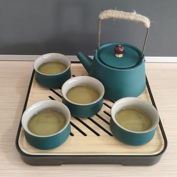 粗陶瓷家用功夫茶具套裝小套日式現代簡約酒店客房正品泡茶壺茶杯