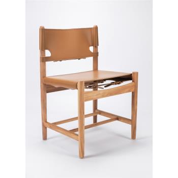 muy木以 丹麥設計師實木餐椅中古侘寂風帶扶手椅北歐輕奢家用椅子