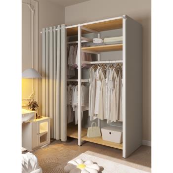 衣柜家用臥室結實耐用宿舍衣櫥簡易組裝鋼架開放式金屬衣柜小戶型