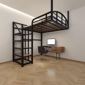 loft公寓閣樓床懸掛式小戶型復式二樓上鋪省空間多功能落地高架床