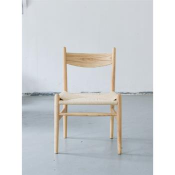 丹麥著名設計師椅子CH36 Chair時尚舒適簡約 木蠟油編繩餐椅實木