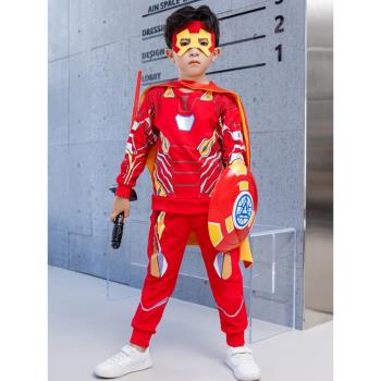 萬圣節兒童服裝鋼鐵俠超人蜘蛛俠cosplay棉童話人物角色扮演衣服