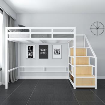 小戶型樓閣床高架床下空復式二樓小閣樓床省空間床閣樓式床單上層