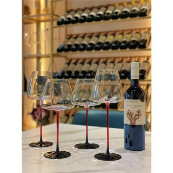 高腳紅酒杯家用套裝大號水晶玻璃歐式紅桿勃艮第大肚葡萄酒香檳杯