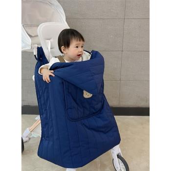 兒童秋冬擋風毯推車蓋毯嬰兒背帶腰凳防風防雨寶寶抱毯保暖加厚罩