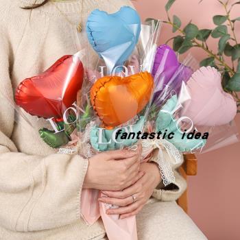 51母親節氣球幼兒園愛心花束裝飾玫瑰花朵氣球送媽媽禮品布置道具