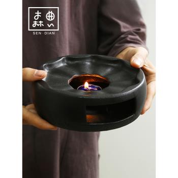 日式蠟燭煮茶爐功夫茶具碳爐酒精爐煮茶器茶壺加熱保溫底座溫茶器