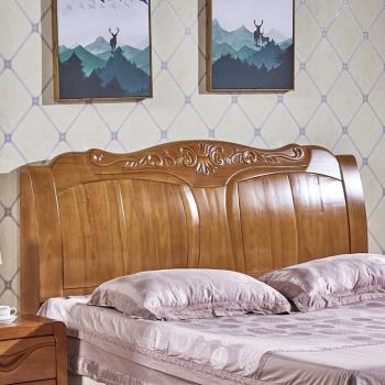 床頭板實木現代簡約歐式烤漆橡木床頭靠背板1.5/1.8/2.0米白茬
